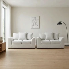 Byron Shark Fabric 2+2 Seater Sofa Set